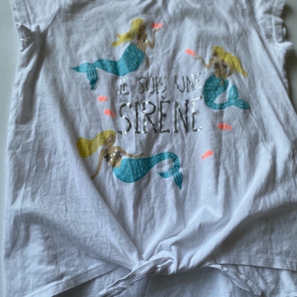 Zara mermaid tie front short sleeve top 11/12 - Picture 4 of 7